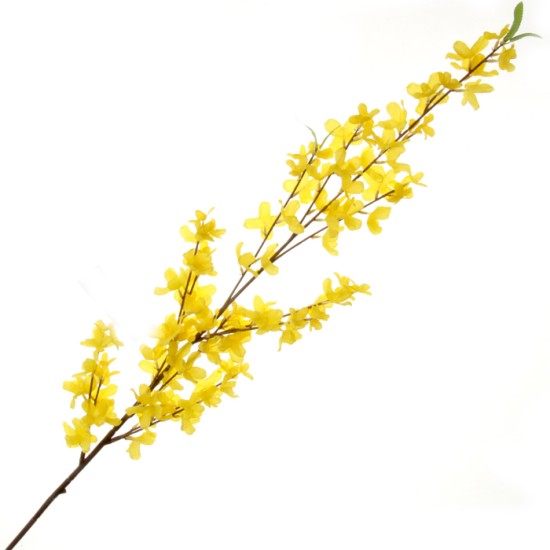 Artificial Forsythia Branch Yellow 113cm Artificial Flowers